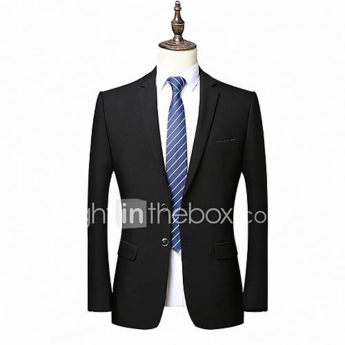 Heren Pakken Effen Ingesneden Revers Polyester Zwart Xl Xxl Xxxl huismerk kopen in de aanbieding Heren Pakken Effen Ingesneden Revers Polyester Zwart Xl Xxl Xxxl huismerk kopen in de aanbieding