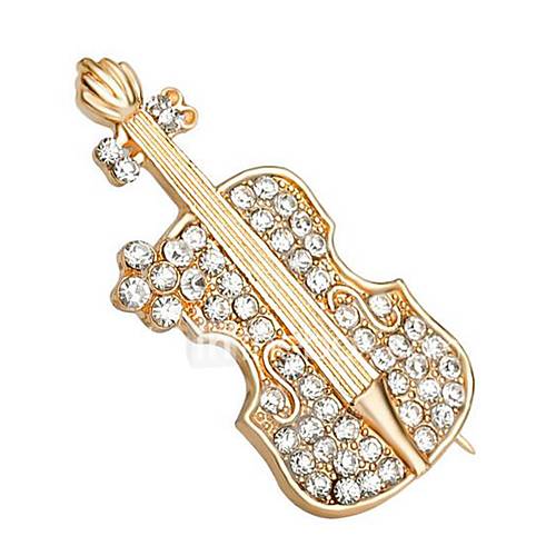 Heren Dames Broches Viool Broche Sieraden Goud Voor Dagelijks huismerk kopen in de aanbieding