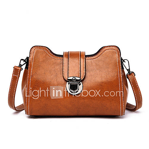 Dames Tassen Pu Crossbodytas Knopen Effen Kleur Zwart Rood Bruin huismerk kopen in de aanbieding