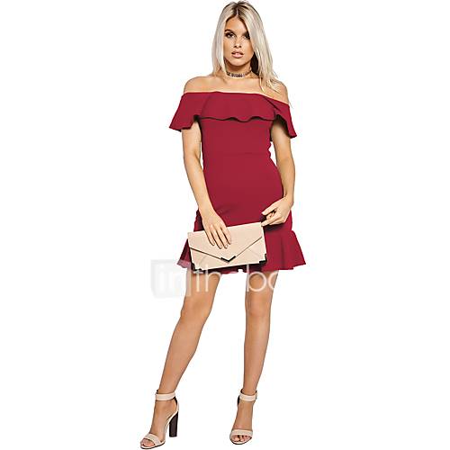 Dames Bodycon Schede Jurk Effen Boven De Knie huismerk kopen in de aanbieding Dames Bodycon Schede Jurk Effen Boven De Knie huismerk kopen in de aanbieding