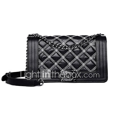 Dames Tassen Koeienhuid Crossbodytas Effen Kleur Zwart huismerk kopen in de aanbieding