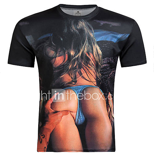 Heren Print T Shirt Kleurenblok 3D Portret Zwart Xxl huismerk kopen in de aanbieding Heren Print T Shirt Kleurenblok 3D Portret Zwart Xxl huismerk kopen in de aanbieding
