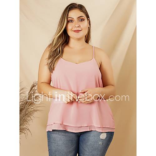 Dames Singlet Effen Blozend Roze Xxl huismerk kopen in de aanbieding