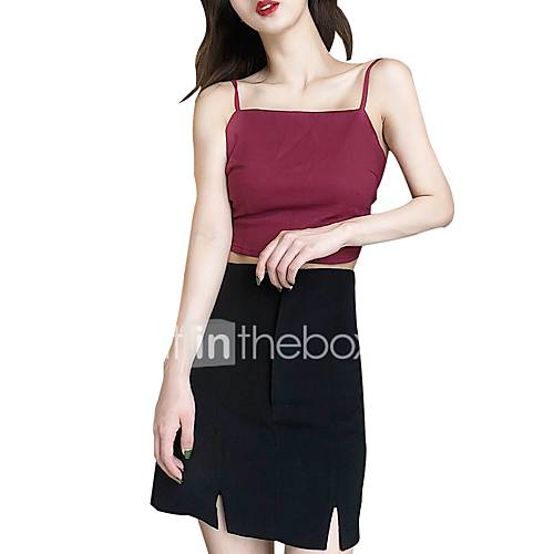 Dames Blote Rug Singlet Effen Zwart Een Maat huismerk kopen in de aanbieding