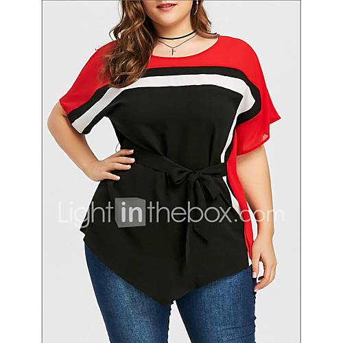 Dames Strik Veters Patchwork T Shirt Kleurenblok Zwart Xxxl huismerk kopen in de aanbieding Dames Strik Veters Patchwork T Shirt Kleurenblok Zwart Xxxl huismerk kopen in de aanbieding