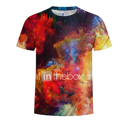 Heren T Shirt Heelal 3D Regenboog Xxxxl huismerk kopen in de aanbieding
