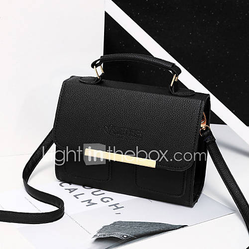 Dames Tassen Pu Schoudertas Rits Kleurenblok Zwart Rood Grijs huismerk kopen in de aanbieding