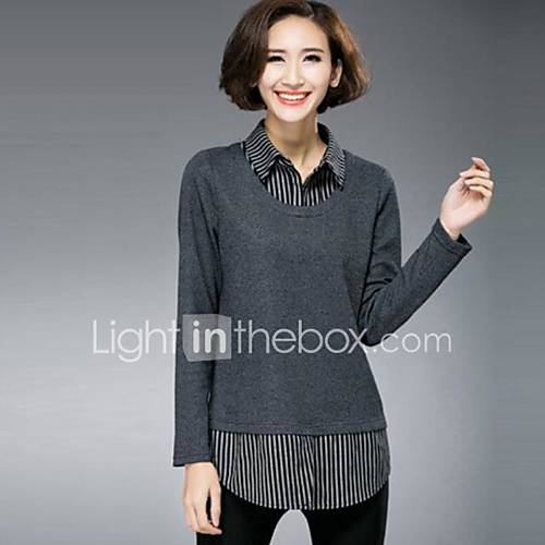 Dames Overhemd Gestreept Grijs Xxxl huismerk kopen in de aanbieding Dames Overhemd Gestreept Grijs Xxxl huismerk kopen in de aanbieding