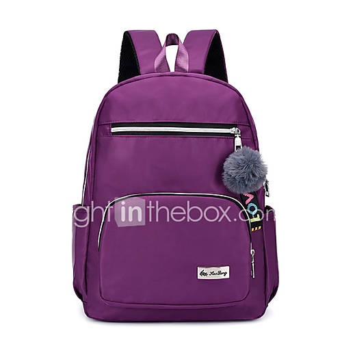 Dames Tassen Nylon Synteettinen Rugzak Rits Effen Kleur Blauw Zwart Paars huismerk kopen in de aanbieding