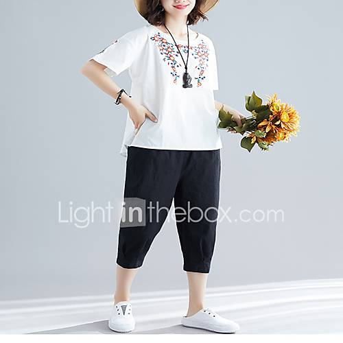 Dames Geborduurd T Shirt Tribal Rood huismerk kopen in de aanbieding