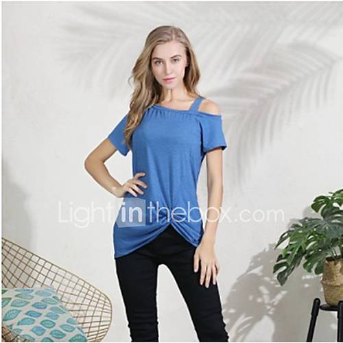 Dames Strik Patchwork T Shirt Effen Zwart huismerk kopen in de aanbieding