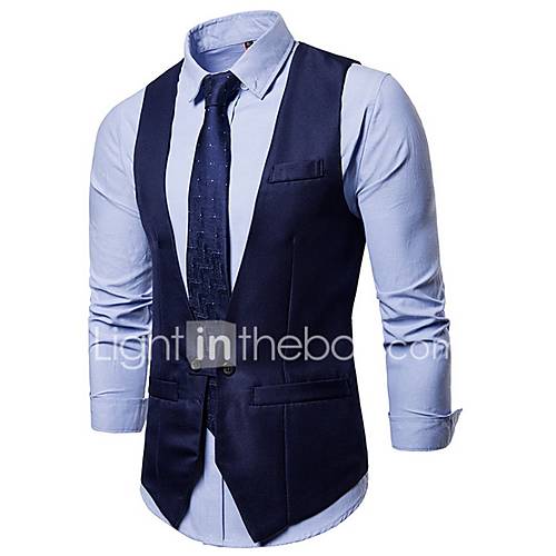 Heren Vest Effen V Hals Polyester Zwart Marineblauw Khaki L Xl Xxl huismerk kopen in de aanbieding Heren Vest Effen V Hals Polyester Zwart Marineblauw Khaki L Xl Xxl huismerk kopen in de aanbieding