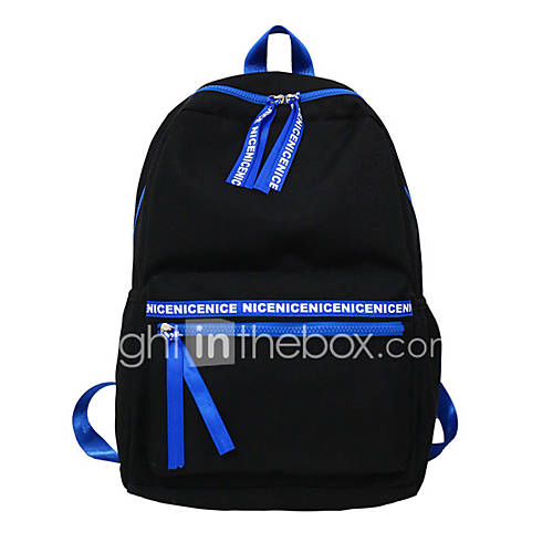 Unisex Tassen Nylon Synteettinen Rugzak Rits Effen Kleur Wit Zwart Rood huismerk kopen in de aanbieding