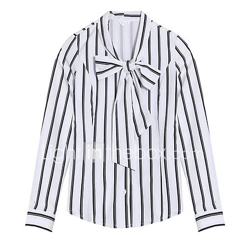 Dames Strik Overhemd Gestreept Wit Xl huismerk kopen in de aanbieding Dames Strik Overhemd Gestreept Wit Xl huismerk kopen in de aanbieding