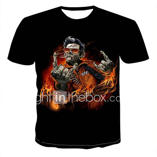 Heren Print T Shirt 3D Doodskoppen Portret Zwart Xxxxl huismerk kopen in de aanbieding Heren Print T Shirt 3D Doodskoppen Portret Zwart Xxxxl huismerk kopen in de aanbieding