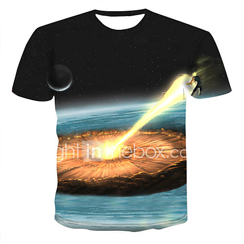 Heren Print T Shirt Heelal 3D Cartoon Donkergrijs Xxxxl huismerk kopen in de aanbieding Heren Print T Shirt Heelal 3D Cartoon Donkergrijs Xxxxl huismerk kopen in de aanbieding