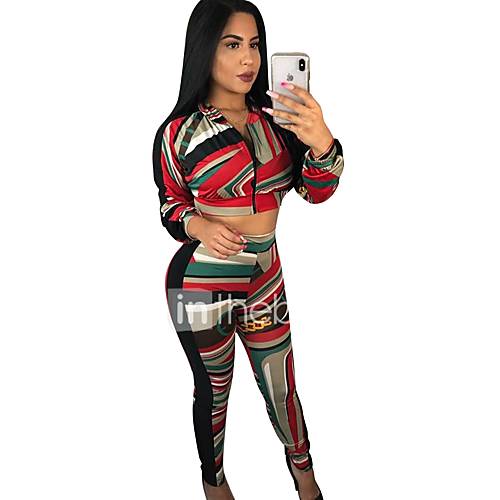 Dames Street Chic Verfijnd Set Pantalon Print Geometrisch huismerk kopen in de aanbieding