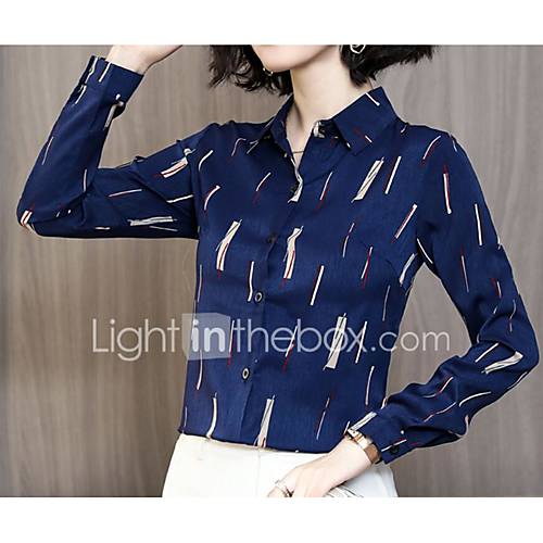 Dames Overhemd Gestreept Blauw Xl huismerk kopen in de aanbieding Dames Overhemd Gestreept Blauw Xl huismerk kopen in de aanbieding