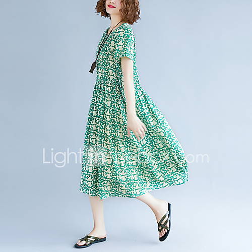 Dames Boho Wijd Uitlopend Jurk Bloemen Print Midi huismerk kopen in de aanbieding Dames Boho Wijd Uitlopend Jurk Bloemen Print Midi huismerk kopen in de aanbieding