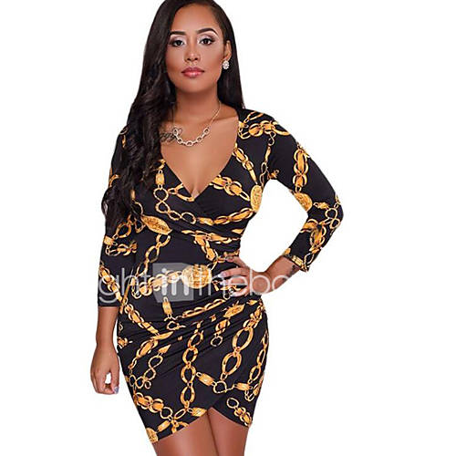 Dames Verfijnd Schede Jurk Bloemen Print Boven De Knie huismerk kopen in de aanbieding