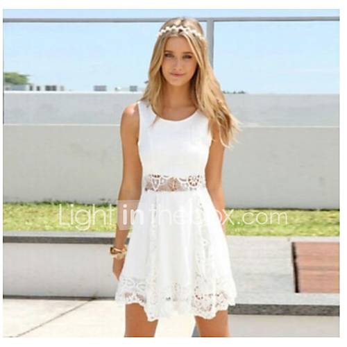 Dames Street Chic Schede Jurk Effen Cut Out Boven De Knie huismerk kopen in de aanbieding