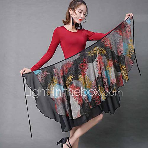 Buikdans Kleding Onderlichaam Dames Prestatie Tule Patroon Print Ruches Laag Rokken huismerk kopen in de aanbieding Buikdans Kleding Onderlichaam Dames Prestatie Tule Patroon Print Ruches Laag Rokken huismerk kopen in de aanbieding