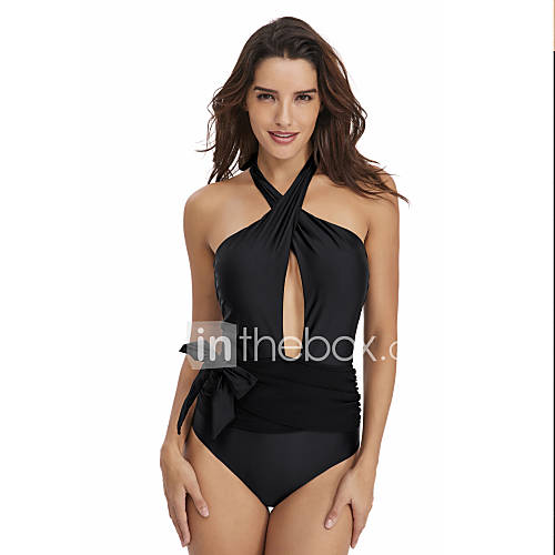 Dames Zwart Paars Eendelig Zwemkleding Effen M L Xl huismerk kopen in de aanbieding