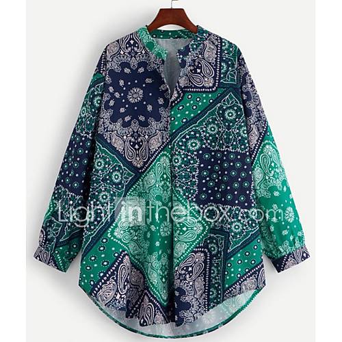 Dames Print Overhemd Geometrisch Klaver Xxl huismerk kopen in de aanbieding Dames Print Overhemd Geometrisch Klaver Xxl huismerk kopen in de aanbieding