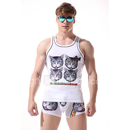 Heren Singlet Pantalon Letter huismerk kopen in de aanbieding Heren Singlet Pantalon Letter huismerk kopen in de aanbieding