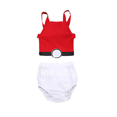 Baby Meisjes Actief Effen Mouwloos Normaal Katoen Kledingset Rood huismerk kopen in de aanbieding