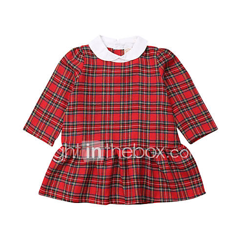 Baby Meisjes Actief Standaard Print Korte Mouw Katoen Jurk Rood huismerk kopen in de aanbieding