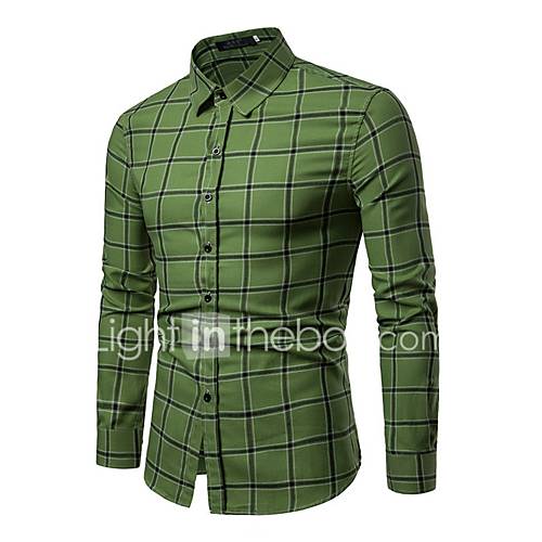 Heren Overhemd Blokken Beige huismerk kopen in de aanbieding