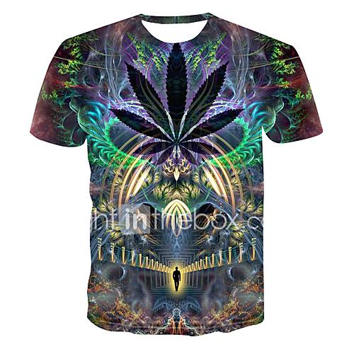 Heren T Shirt Kleurenblok Paars Xxl huismerk kopen in de aanbieding