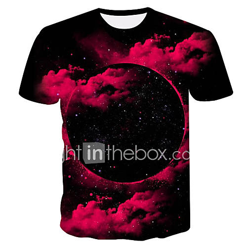 Heren T Shirt Kleurenblok Fuchsia Xxl huismerk kopen in de aanbieding