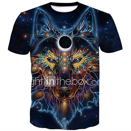 Heren T Shirt Kleurenblok Grafisch Marineblauw Xxl huismerk kopen in de aanbieding