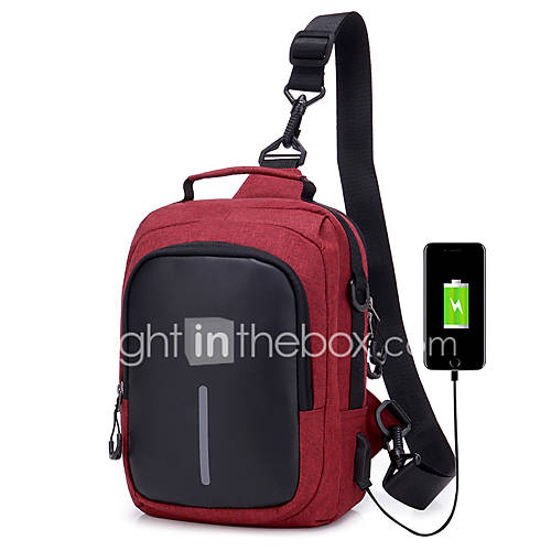 Unisex Tassen Polyesteri Synteettinen Sling Shoulder Bag Rits Kleurenblok Zwart Rood Grijs huismerk kopen in de aanbieding Unisex Tassen Polyesteri Synteettinen Sling Shoulder Bag Rits Kleurenblok Zwart Rood Grijs huismerk kopen in de aanbieding