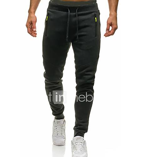 Heren Sportief Chinos Zwaar Katoen Broek Effen Zwart huismerk kopen in de aanbieding