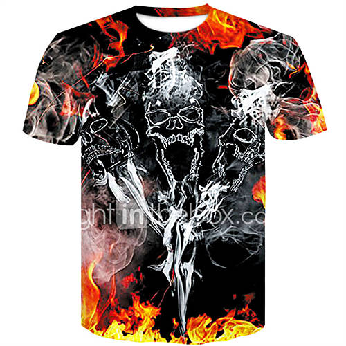 Heren T Shirt Geometrisch 3D Grafisch Regenboog Xxl huismerk kopen in de aanbieding