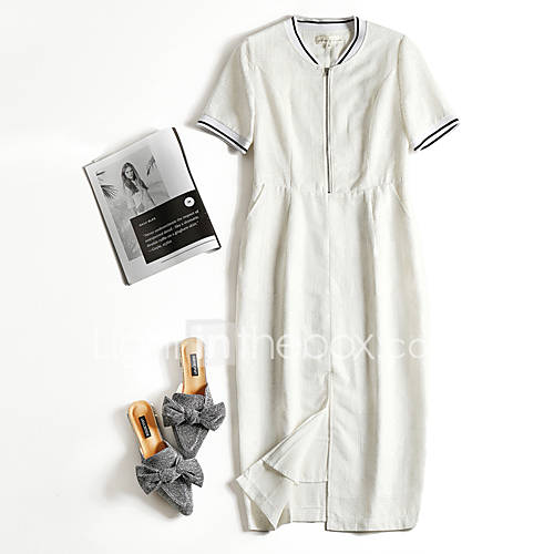 Dames Standaard Elegant Recht Schede Jurk Effen Patchwork Midi huismerk kopen in de aanbieding Dames Standaard Elegant Recht Schede Jurk Effen Patchwork Midi huismerk kopen in de aanbieding